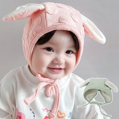IMBEBE Wintermütze mit springendem Kaninchen für Kleinkinder, koreanische Babyprodukte
