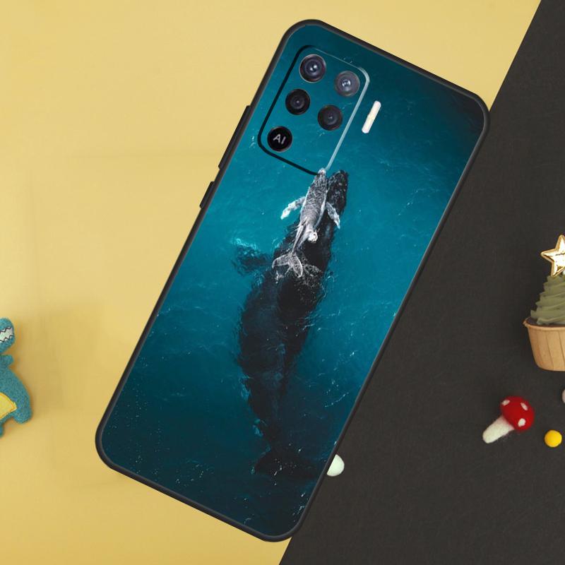 Ocean Whale Shark Swimming Case For Oppo A5 Pro A6 A15 A16 A76 A96 A17 A57 A98 A58 A78 A18 A38 A54 A74 A94 A40 A60 A80