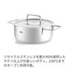 Fissler Pure Collection Casserole, 20cm, with Stainless Steel Lid, Gas and Induction Compatible, Made in Germany, Silver, 086-124-20-000 (Official Pro
