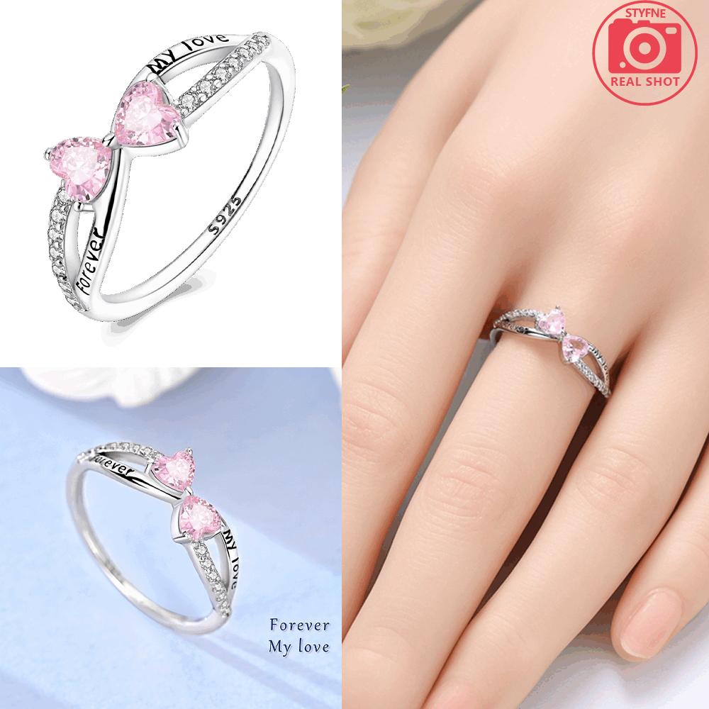 

Authentic Original Copper Metal Blue Gemstone Skull Finger Ring Pink Bow Ring Claws High Quality Fine Jewelry Women High Quality Fine Anniversary s 9