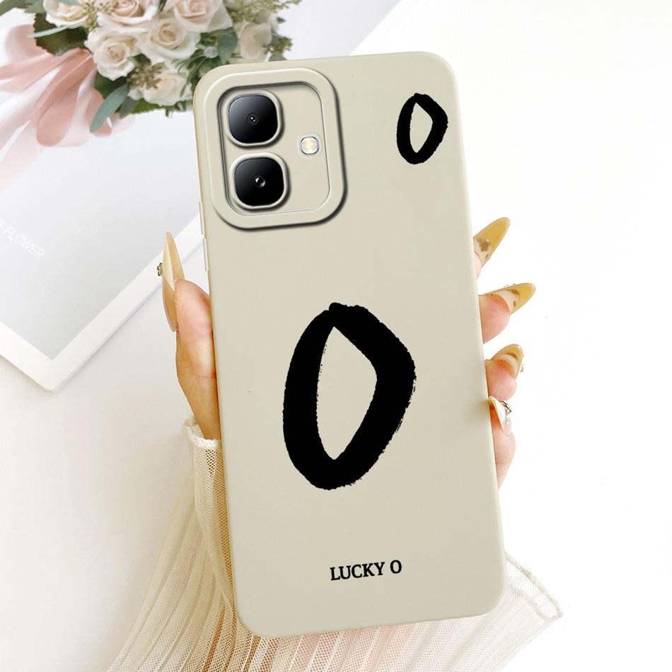 For Infinix Smart 20 2026 Lucky Initial Letter Phone Case For Infinix Smart20 X6840 X6840B Soft Silicone Shockproof Cases Bumper