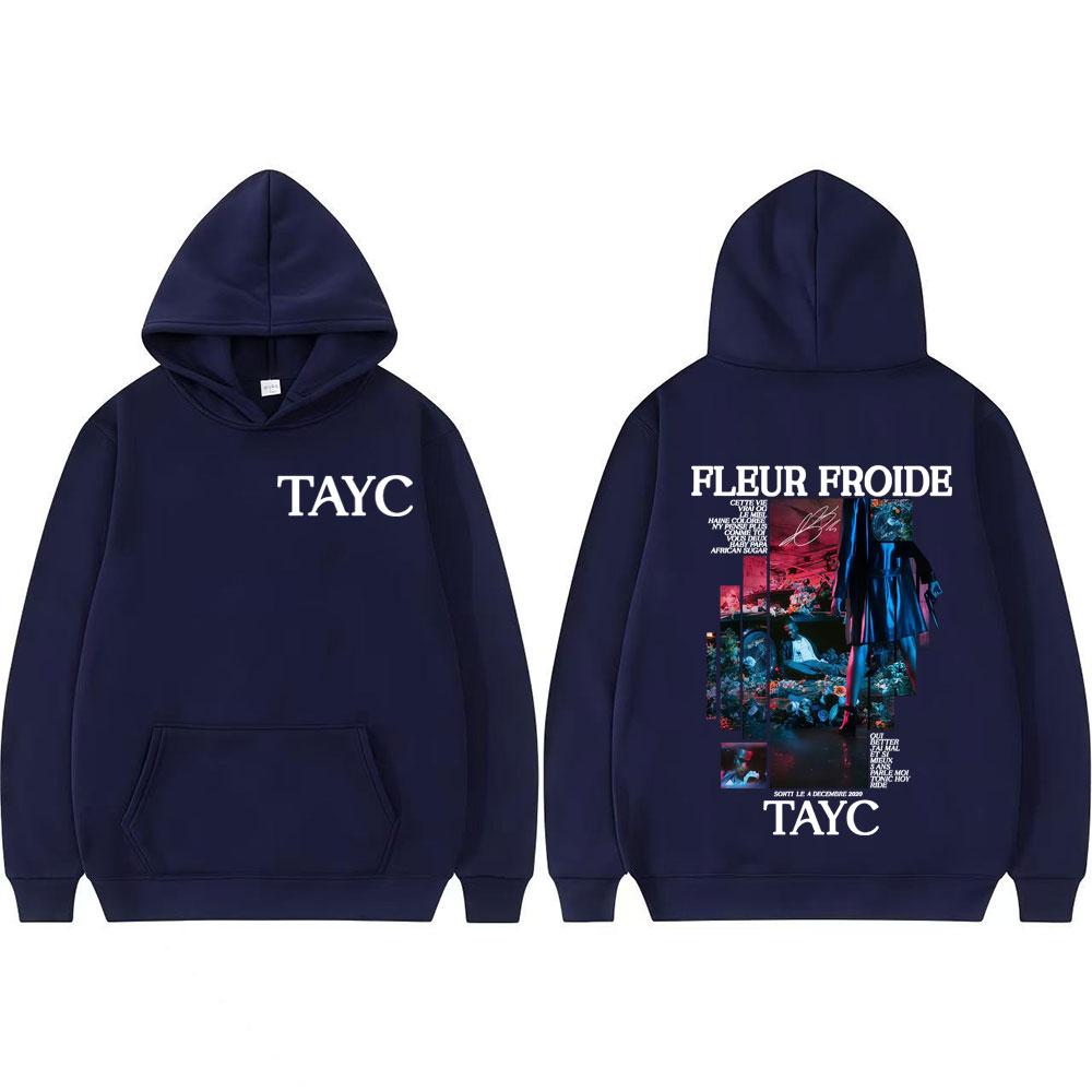 Rapper Tayc Fleur Froide Felpe Grafiche Album Uomo Donna Moda Gotica Retrò Felpa Musica Pop Maschile Casual Felpe con Cappuccio Oversize