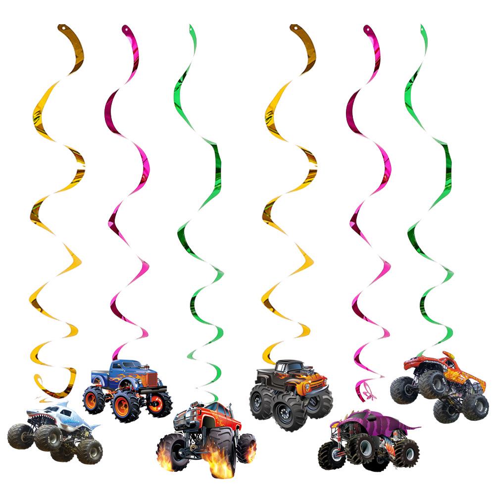 Monster Truck Mottoparty Geschirrset - Teller, Servietten & Dekorationen