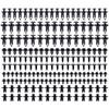 190Pcs Car Retainer Clips 6 Size Auto Push Pin Rivets Set Plastic Car Plastic Rivets Fasteners Door Trim Panel Fender Clips