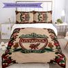 3 pièces L-Liverpool (4) Ensemble de housses de couette - Literie imprimée HD avec 1 housse et 2 taies d'oreiller - Parfait pour la décoration de la maison et des dortoirs