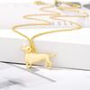Dachshund Shape Animal Pendant Necklace Alloy Chain Jewelry Unisex Fashion Gift