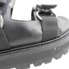 CELINE BULKY Leather and Fabric Sandals, Women's, Black, Size 38 1/2, RM1201 shoes 38 1/2 blackUsed