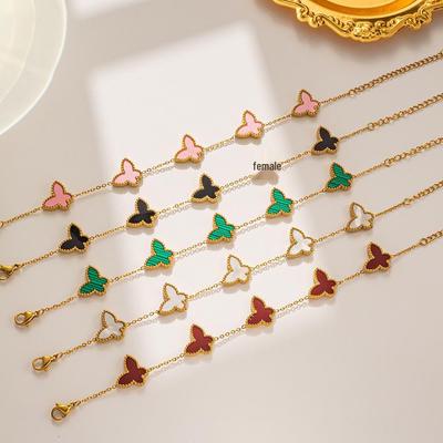 Braccialetto da Donna in Acciaio al Titanio a Forma di Farfalla - Accessorio Gioiello Trendy, Elegante, Versatile