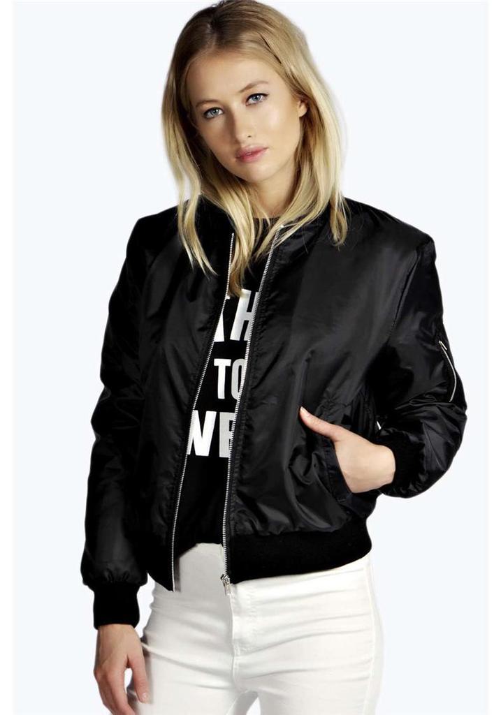 Giacca Moda Autunno Inverno 2016 Europa America Colore Unico Zip Corta