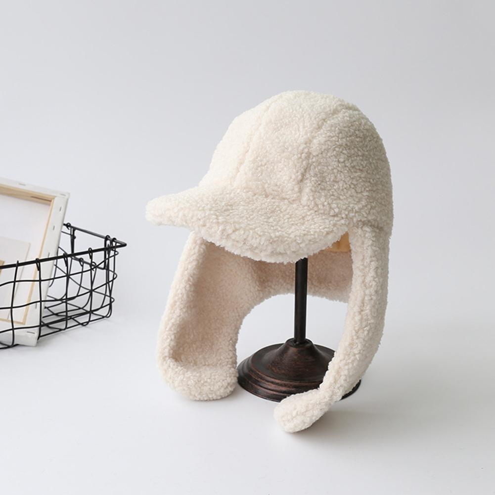 Women Korean Style All Matching Thickened Baseball Cap Cute Ear Protection Plush Warm Hat