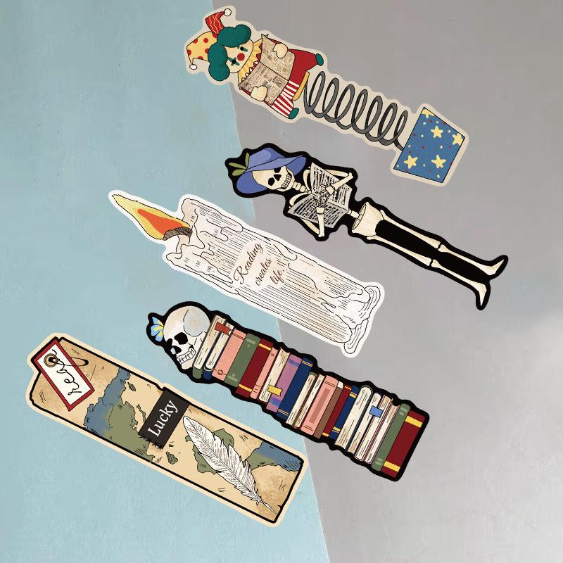 30Pcs Retro Romantic Reading Bookmarks Diy Students Reader Page Markings Reading Theme Bookmarks Student Stationery Gifts