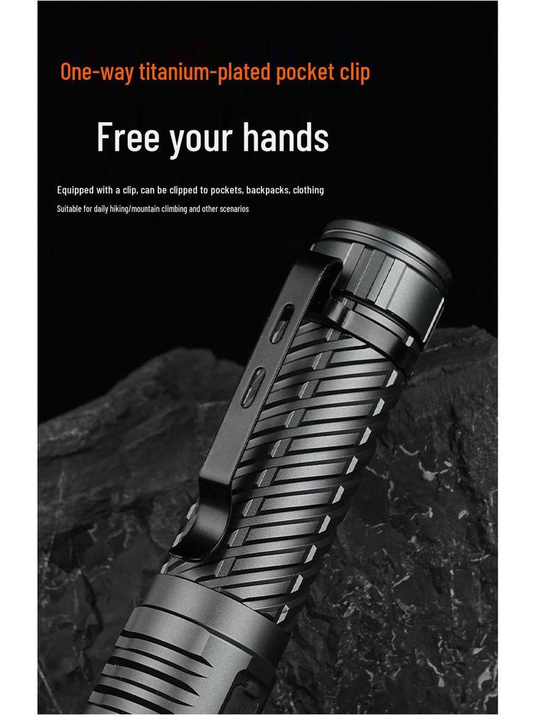 High-Power Aluminum LED Flashlight: Rechargeable Long-Range, Fixed Focus, Super Bright Outdoor Lighting