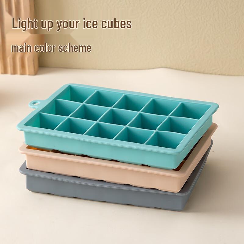 Abay 24-Grid Silicone Ice Cube Tray with Lid