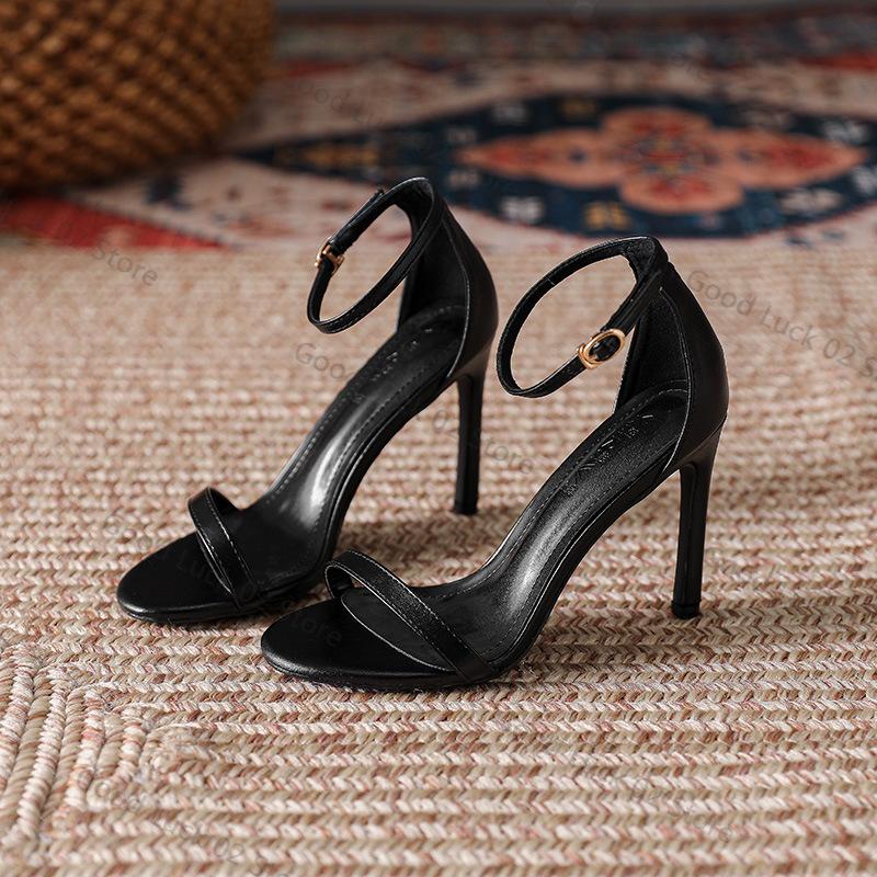 Fashion Summer Classic Sexy Pumps Women Open Toe Ankle Strap Stiletto Heel Dress Sandals Elegant Wedding Party Shoes Pumps High Heel