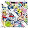 54 Cute Cartoon Tamagotchi Stickers for Skateboards, Stationery, and Notebooks - DIY Decorative Set