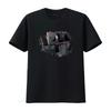 Dark Gothic Sketch Piano Stair Mirror Figure Print Streetwear Casual T Shirt vintage Washed designer clothes Versatile homme