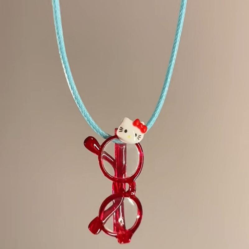 Summer Niche Handmade Color Dopamine Beaded Children's Fun Necklace Creative Cute Versatile Sweet Collarbone Chain