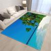 3D Printing Palm Tree Sea Beach Carpet Living Room Sofa Table Rug Bedroom Bedside Rug Dining Carpets Rug for Bathroom Decoration