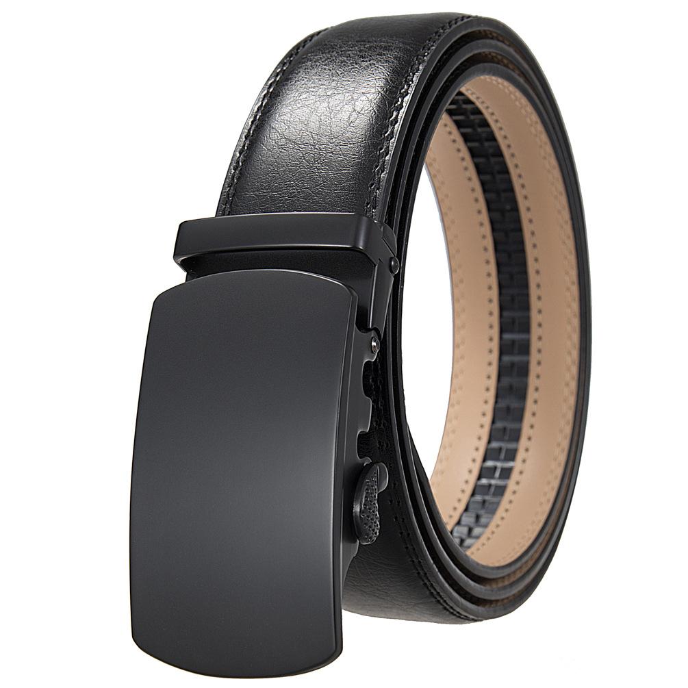 1Pcs Two-Layer Cowhide Belt, Fashionable Business Automatic Buckle Belt Ly35-1064-1