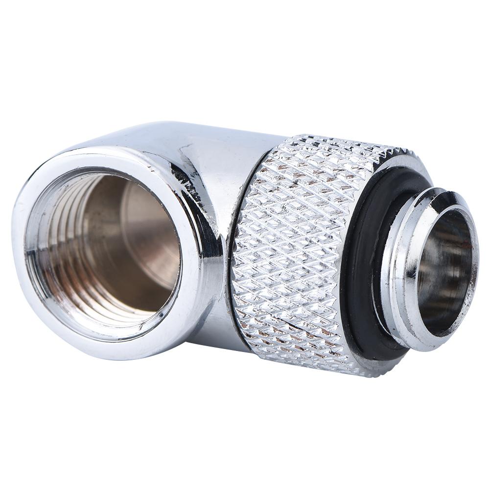 90 Degree Angle   Tube Fitting PC Water Cooling G1Celsius4 Thread Elbow Connector Black