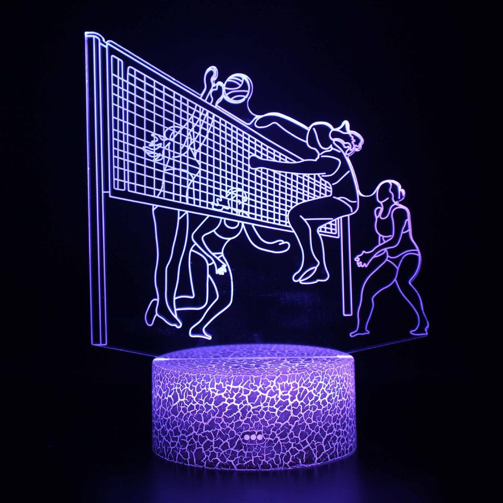 Sports Souvenir Table Lamp USB Taekwondo Bedroom Lighting Decoration Children's Gift Color Small Night Light Creative 3D LED Lig