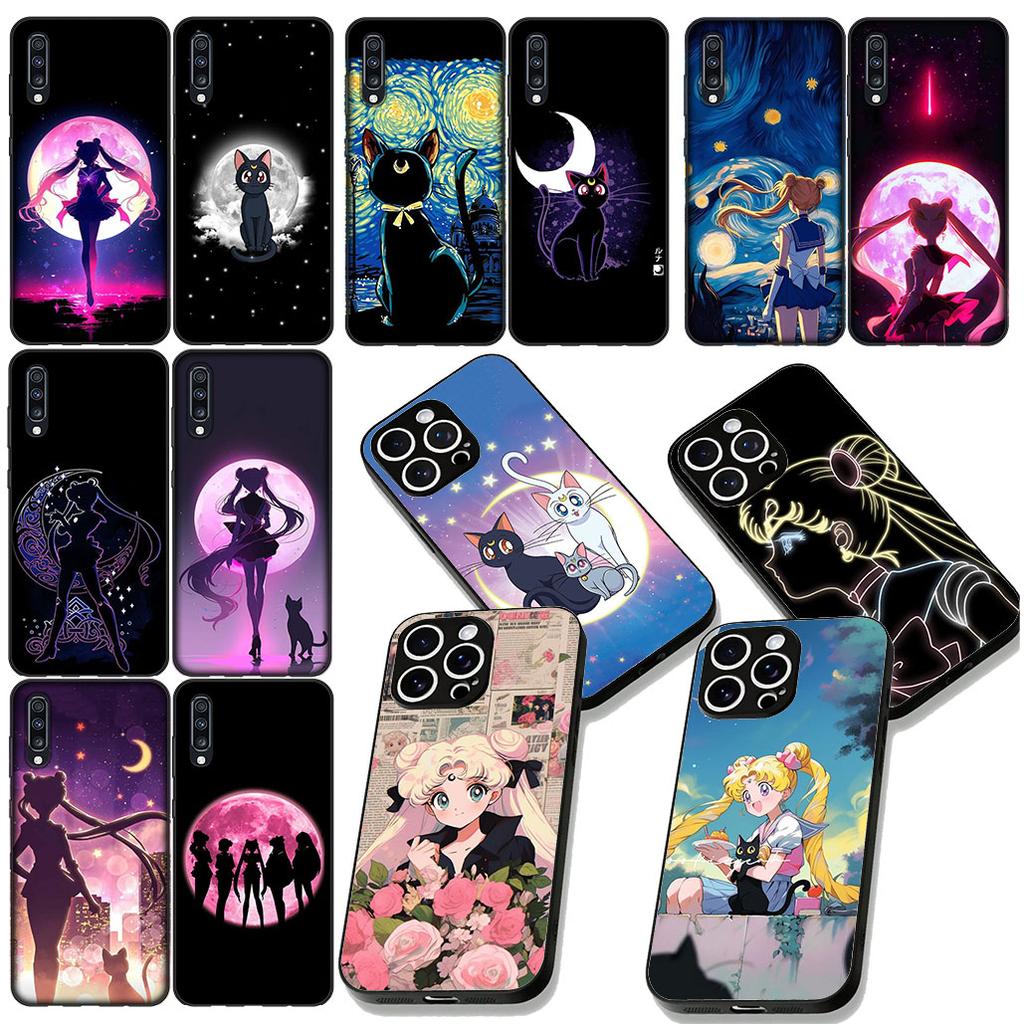 S-Sailors Anime Girl Moon Protective Cover for Apple iPhone 16 17 Air 14 15 Pro Max Plus 16+ 16E 14+ ProMax Phone Case