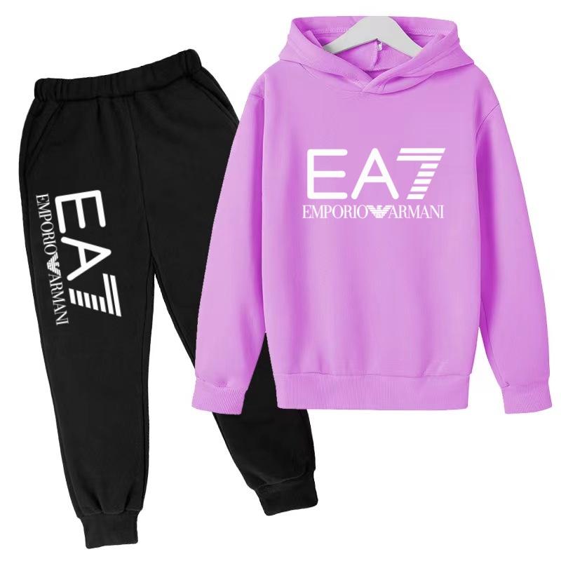 Kids Autumn Winter Hoodie Boy Girl 3-12Yrs Letter Print Clothing Casual Top+Trousers 2P Child Gift Brand Sports Coat Jogging Set