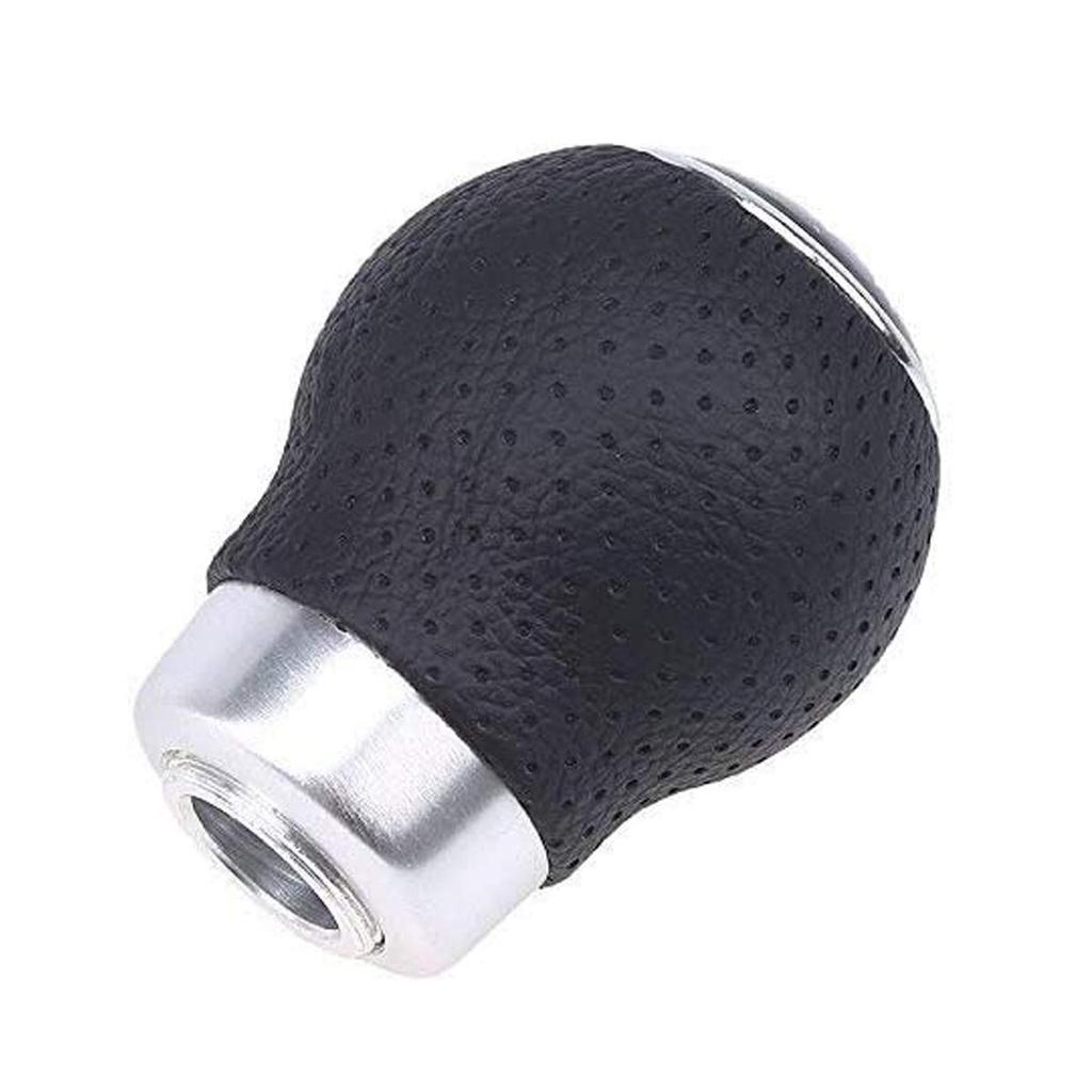 Szmsmy Universal Black Leather 5 Speed Car Manual Gear Stick Shifter Shift Knob Lever