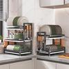 YouShu 3-Tier Black Kitchen Dish Drying Rack Set