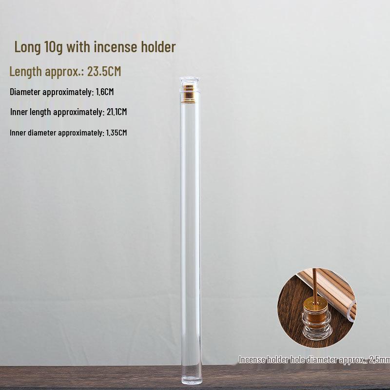 Acrylic Agarwood Incense Holder: Transparent Tube with Large Capacity for Storage