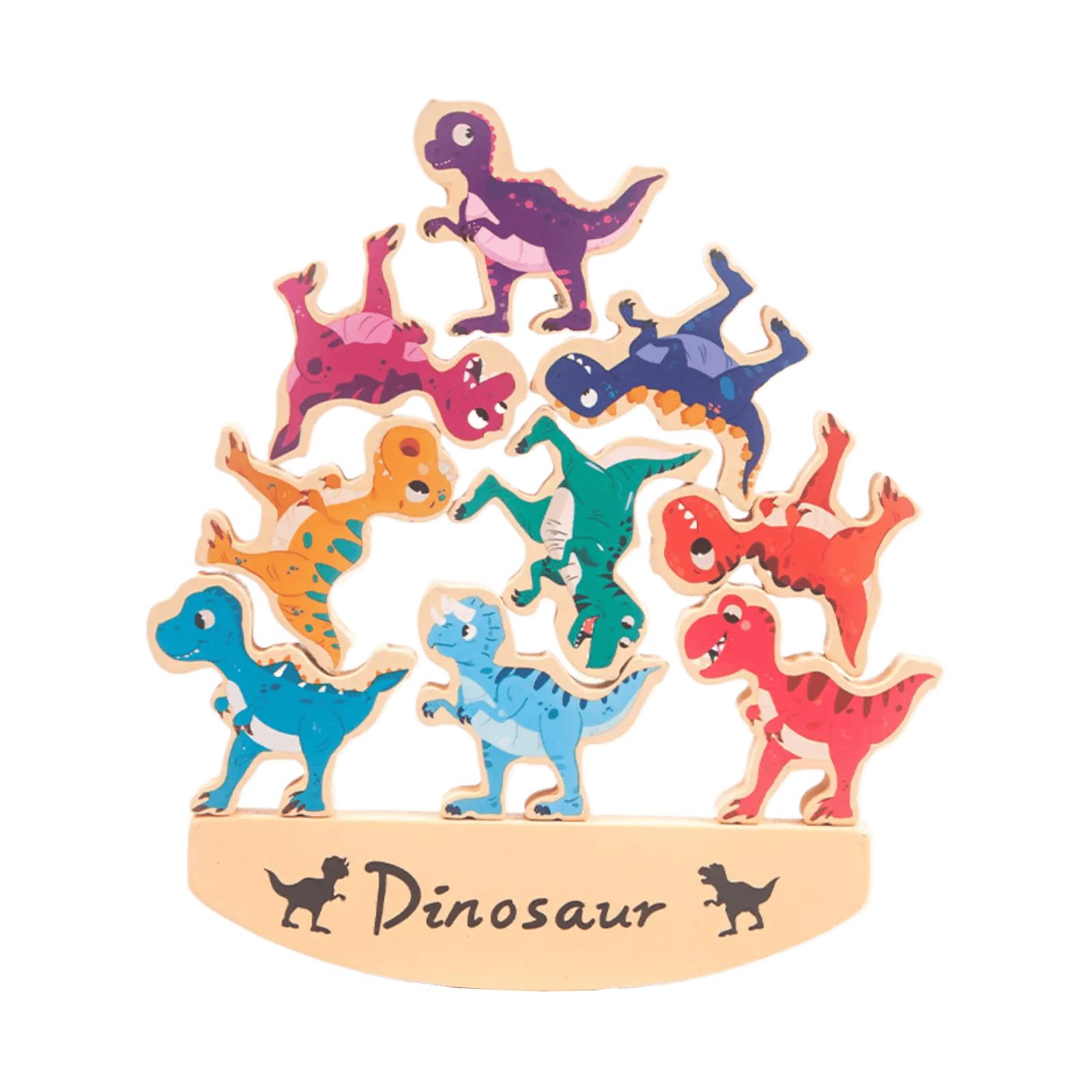 

Счастливые складывающиеся динозавры, Деревянная игрушка для складывания для малышей, Красочная игрушка для балансировки динозавров, Развивает мелкую моторику и ловкость One Size
