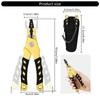 Fishing Plier Fishing Multitool Pliers Multifunction Braided Fishing Line Cutter Rings Opener with Sheath Coiled Lanyard