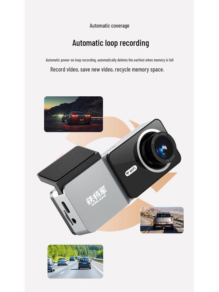 Iron General Dashcam 2025: No-Wiring 4K Panoramic HD Night Vision, Dual Front and Rear Recording