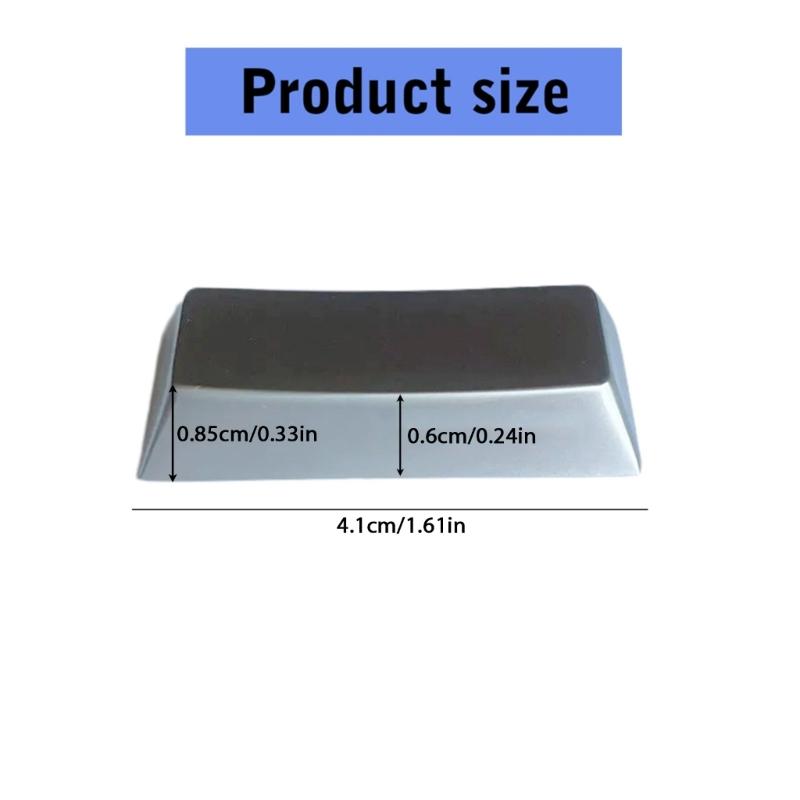Original Height Zinc Alloy Keycap Silver Glossy 2.25U Keycap for Mechanical Keyboards Gamers and Programmers