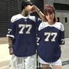 Mens Oversized Hip Hop Streetwear T-Shirt Loose Fit Short Sleeve Cotton Graphic Tee