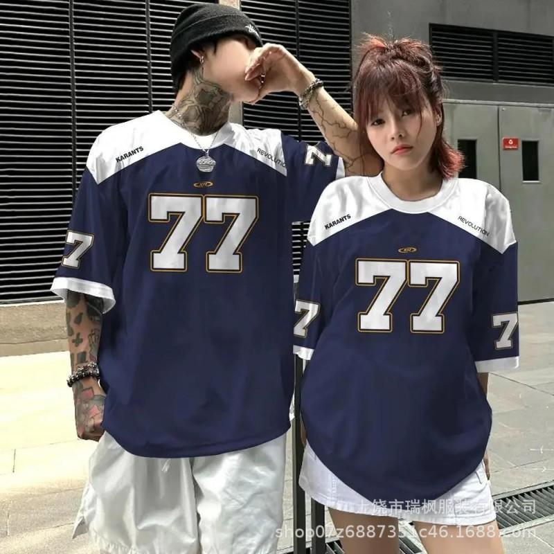 Mens Oversized Hip Hop Streetwear T-Shirt Loose Fit Short Sleeve Cotton Graphic Tee