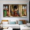 Classical Oil Painting Poster Oddi Altarpiece – Presentation In the Temple Prints Raffaello Santi Canvas Painting Gallery Decor