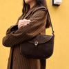 Elegante Borsa a Spalla da Donna in Vera Pelle Scamosciata, Stile Sella, per il Pendolarismo Quotidiano