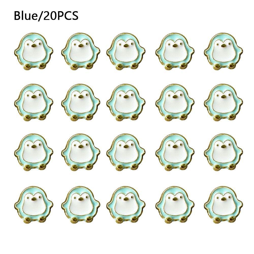 20pcs Mini Doll Penguin Buttons 8mm Doll Shoes Buckles Coat Buckles  1/6 Doll Clothes Accessories