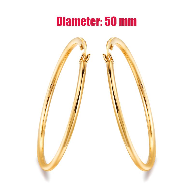 Big Hoop Earrings For Women Minimalist Circle Classic Cartilage Earring Rose Gold Color Hoops Fashion Jewelry Wholesale E780