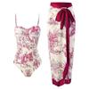 1 buc/2 buc pentru femei, monokini, fustă cu șireturi, costum de baie dintr-o singură piesă, cu bandă, pentru plajă, pentru controlul burticii.