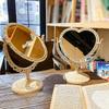 Desktop Mirror  Classic Vintage Elegant Tabletop Makeup Mirror  Heart-Shaped Princess Mirror