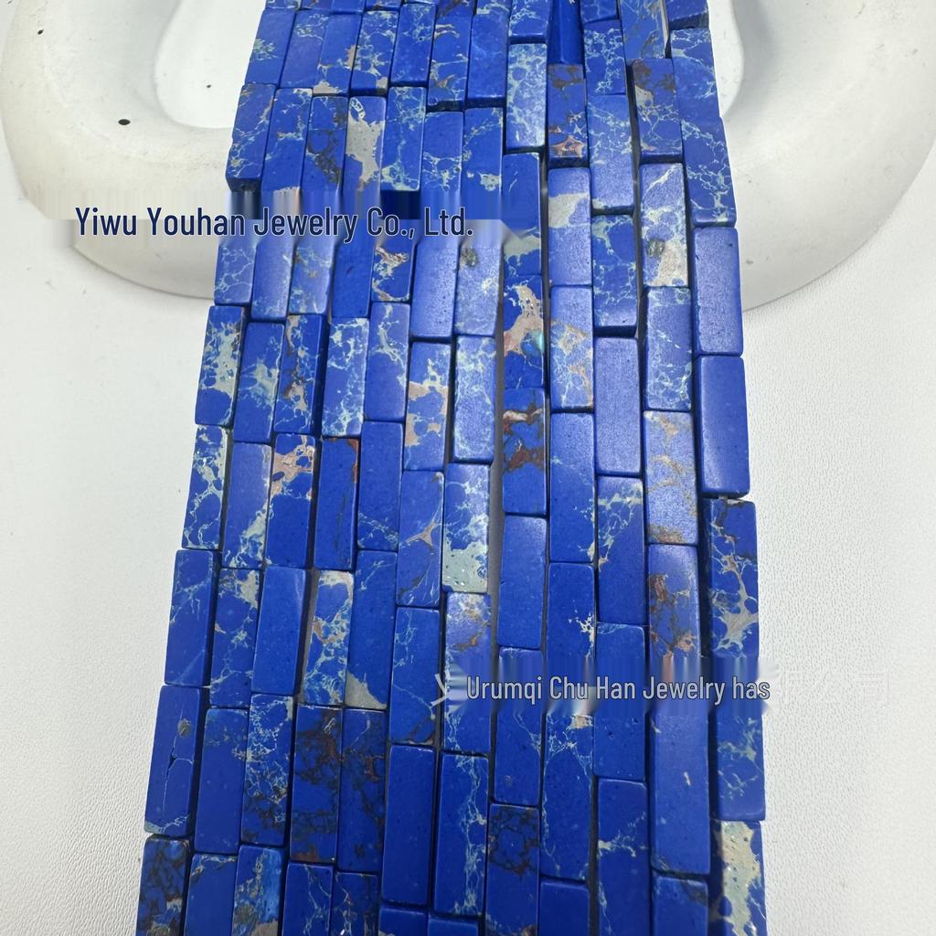 4x13mm Natural Stone Rectangle Bar Beads for DIY Jewelry and Bracelets