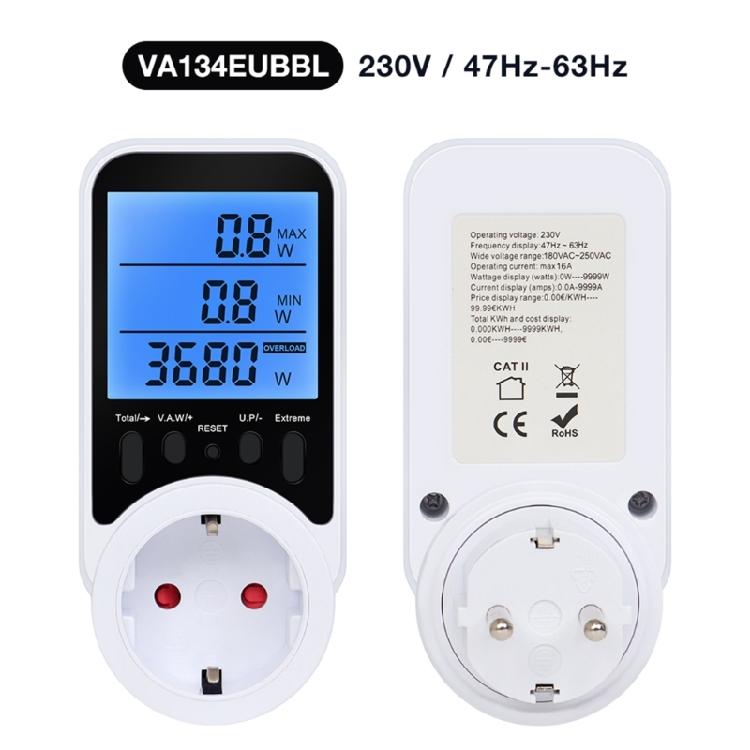 Professional Grade Power Monitoring Socket Electricity Current Detection Energy Cost Overloading Protective 3680W