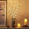 White Birch Branch LED String Lights-Battery Operated Twig Decor for Christmas/Wedding/Party,Indoor-Outdoor Decorative Lighting