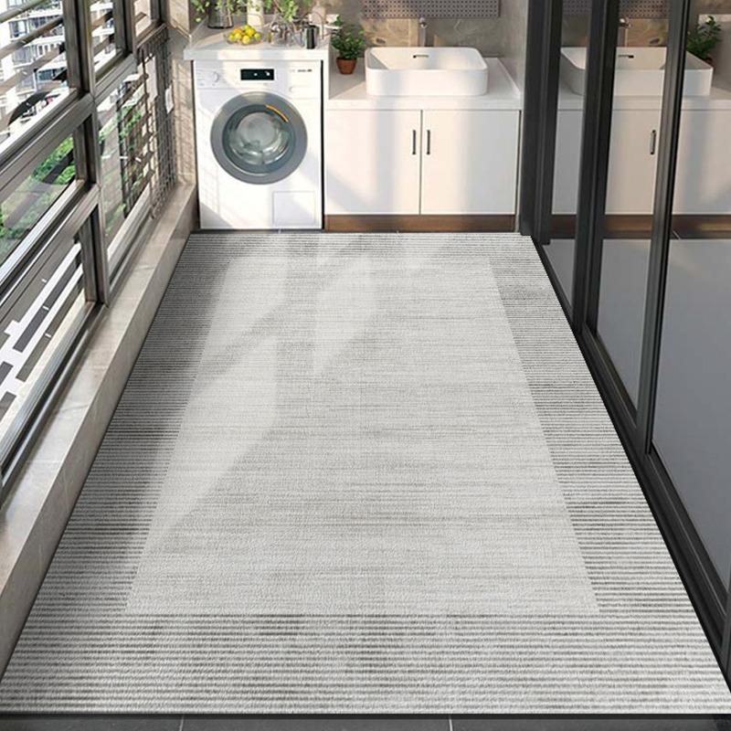 Balcony Non-slip Rug Pvc Leather Waterproof Floor Mat Wipeable Easy To Clean Bay Window Mats Entry Door Carpet Large Area Rugs