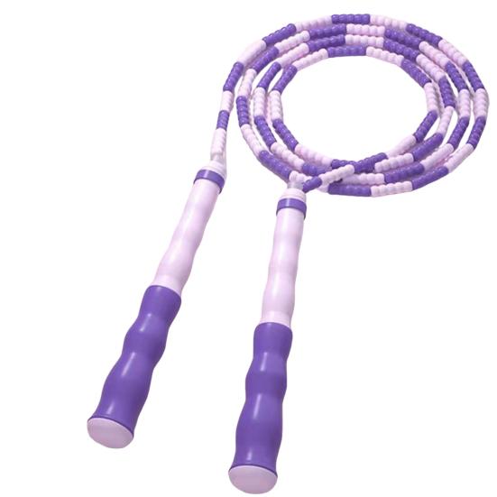 Beaded Skipping Rope Ergonomic Comfortable Grip Adjustable Flexibility Exercise PVC Physical Testing Training Jump Rope for Sports