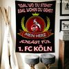 1. FC Köln poster Wall Hanging Printed Fabric Blanket Decorative Tapestries for Bedroom Living Room Home Decor