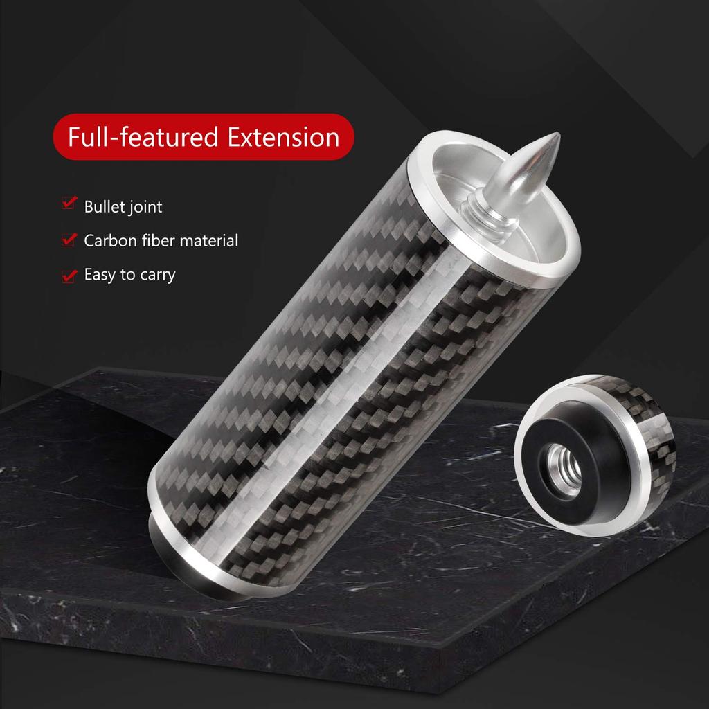 KONLLEN Pool Cue Carbon Fiber Billiard Cue Billiard Accessories for Pool Sticks Extension, 2", 3", 4", 6", 8", 12", Extension,