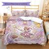 Cardcaptor Sakura Pattern Bedding Quilt Set Quilt Cover Pillowcase Home Decoration Birthday Gift (1 * duvet cover + 2 * pillowcase, without core)